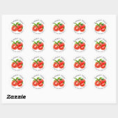Zelfgemaakte Tomatensap Voedsel Etiket (Vel)