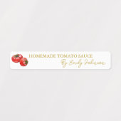 Zelfgemaakte tomatensaus dun etiket labels (Design 1)