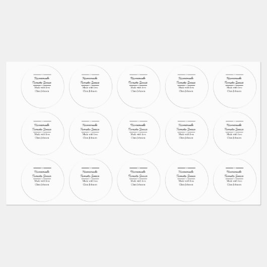 Zelfgemaakte tomatensaus gemaakt met liefde voeg n labels (Vel)