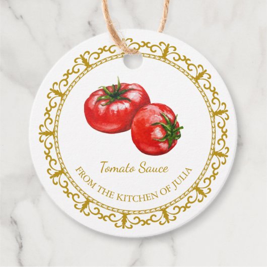 Zelfgemaakte Tomatensaus Hang Label l Wit (Voorkant)