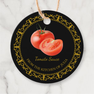 Zelfgemaakte Tomatensaus Hang Label l Zwart