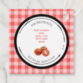 Zelfgemaakte Tomatensaus Label Met Ingredienten (Achterkant)