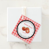 Zelfgemaakte Tomatensaus Label Met Ingredienten (In situ)