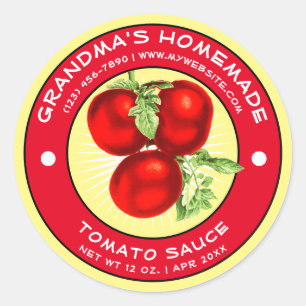  Zelfgemaakte Tomatensaus Label Sjabloon