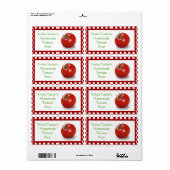 Zelfgemaakte tomatensoep Label (Full Sheet)