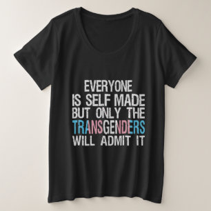 Zelfgemaakte transgender-Man LGBT-transversale vla Grote Maat T-shirt