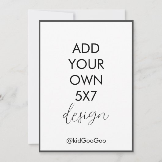 Zelfgemaakte Uitnodiging | Druk Zelf | Upload Uw E (Voorkant)