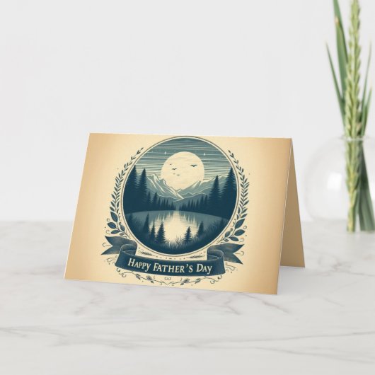 Zelfgemaakte Vaderdagkaart met Hartelijke Verzen Bedankkaart (Voorkant)