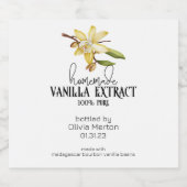 Zelfgemaakte Vanille Extract Etiket voor eten en d (Enkel label)