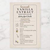 Zelfgemaakte Vanille-extract Fles Label Sticker (Enkel label)