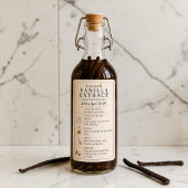 Zelfgemaakte Vanille-extract Fles Label Sticker