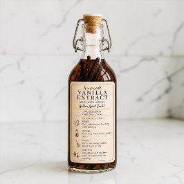 Zelfgemaakte Vanille-extract Fles Label Sticker