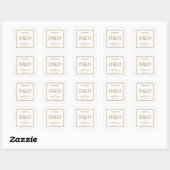 Zelfgemaakte Vanille-extract Flesstickers Vierkante Sticker (Vel)