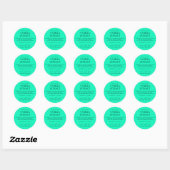Zelfgemaakte Vanille-extract neon groene Instructi Ronde Sticker (Vel)