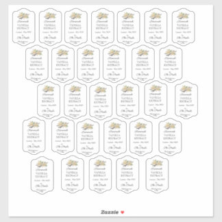 Zelfgemaakte vanille-extract op maat gesneden viny sticker