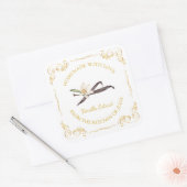 Zelfgemaakte Vanille Extract Vierkant Label (Envelop)