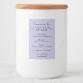 Zelfgemaakte vanille-extractinstructie lila voedselcontainer etiket (Voorkant)