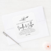 Zelfgemaakte vanille koffiekaars witte ingrediënte vierkante sticker (Envelop)