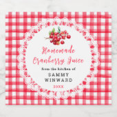 Zelfgemaakte veenbessensap Drink Likeurfles Etiket (Enkel label)