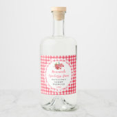 Zelfgemaakte veenbessensap Drink Likeurfles Etiket (Voorkant)