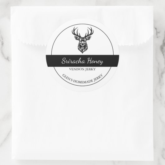 Zelfgemaakte Venison Herten Jerky Label (Tas)