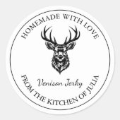 Zelfgemaakte Venison Jerky Label (Voorkant)