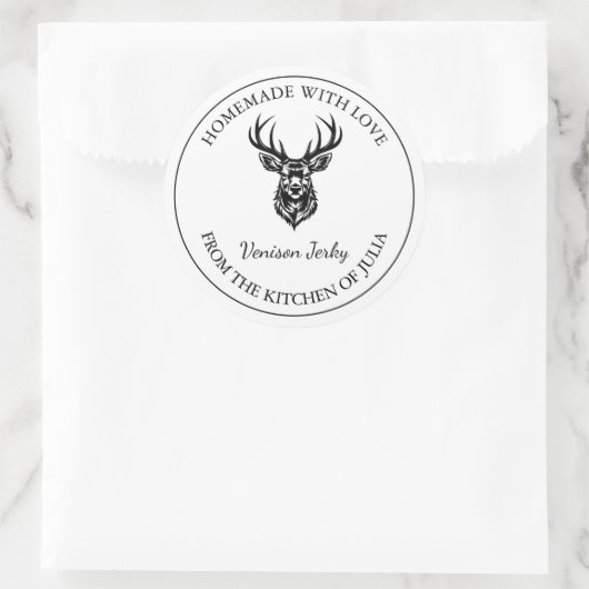 Zelfgemaakte Venison Jerky Label (Tas)