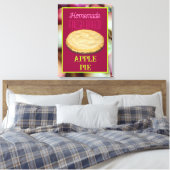 Zelfgemaakte verse gebakken appeltaart canvas afdruk (Insitu (Slaapkamer))