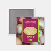 Zelfgemaakte verse gebakken appeltaart magneet (Voorkant / Achterkant)