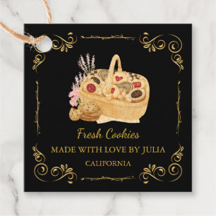  zelfgemaakte verse koekjes Square Hang Label