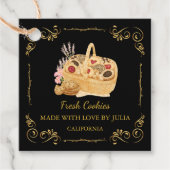  zelfgemaakte verse koekjes Square Hang Label (Voorkant)