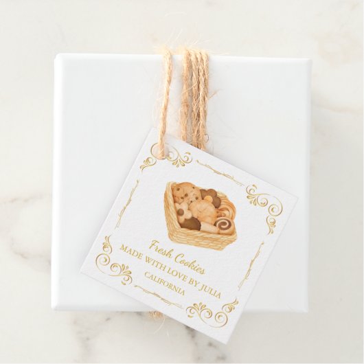  zelfgemaakte verse koekjes Square Hang Label (In situ)