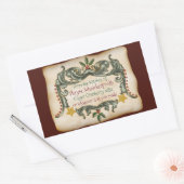 Zelfgemaakte Victoriaans kerst - gepersonaliseerd Rechthoekige Sticker (Envelop)