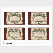 Zelfgemaakte Victoriaans kerst - gepersonaliseerd Rechthoekige Sticker (Vel)