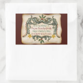 Zelfgemaakte Victoriaans kerst - gepersonaliseerd Rechthoekige Sticker (Tas)