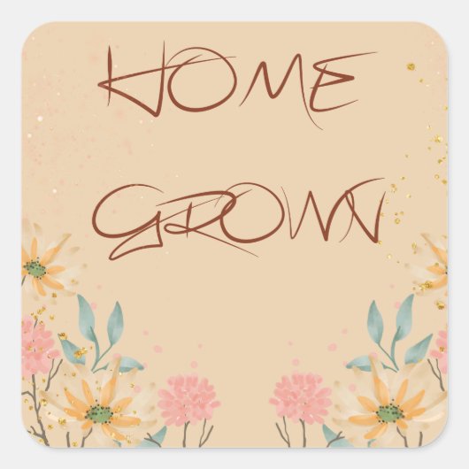 Zelfgemaakte vierkante labels (Voorkant)