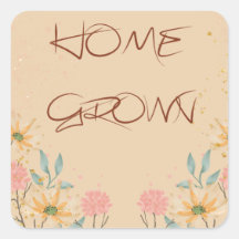 Zelfgemaakte vierkante labels