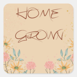 Zelfgemaakte vierkante labels