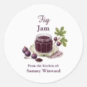 Zelfgemaakte Vijgenjam Cadeau Label