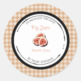 Zelfgemaakte Vijgenjam Label Sticker
