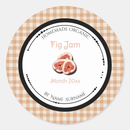 Zelfgemaakte Vijgenjam Label Sticker (Voorkant)