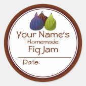 Zelfgemaakte vijgenjam of bewaart label  (Voorkant)