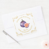  zelfgemaakte vijgenjam vierkant label (Envelop)