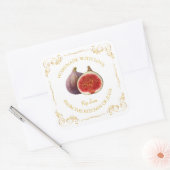  zelfgemaakte vijgenjam vierkant label (Envelop)