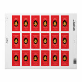 Zelfgemaakte Vlammende Aangepaste Hot Sauce Label  (Full Sheet)
