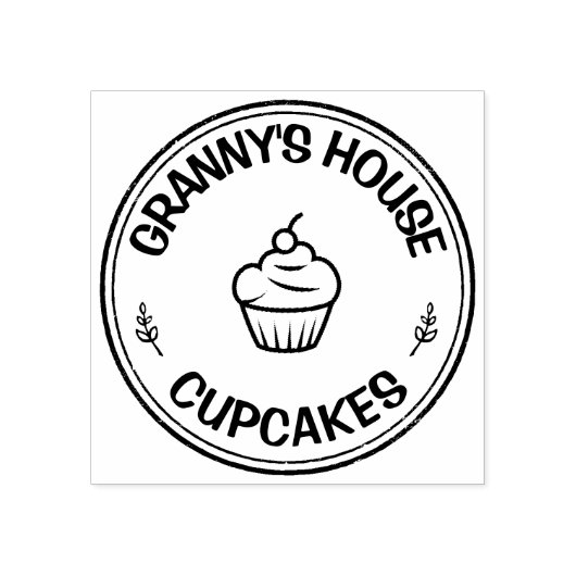 Zelfgemaakte Voedsel Bakkerij Gepersonaliseerde Lo Rubberstempel (Afrduk)