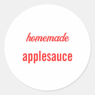 Zelfgemaakte Voedsel Cadeau Feest Favoriet Pot App Ronde Sticker