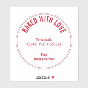 Zelfgemaakte Voedsel Kerst Custom Gift Party Favor Sticker