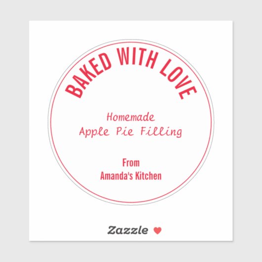 Zelfgemaakte Voedsel Kerst Custom Gift Party Favor Sticker (Vel)