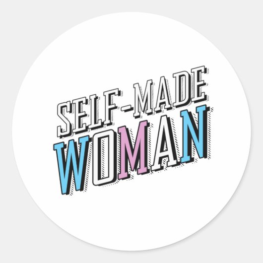 Zelfgemaakte vrouw ronde sticker (Voorkant)